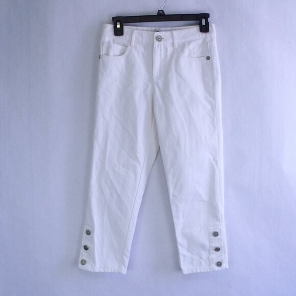 CHANEL Denim - Chanel Cropped Jeans CC Buttons